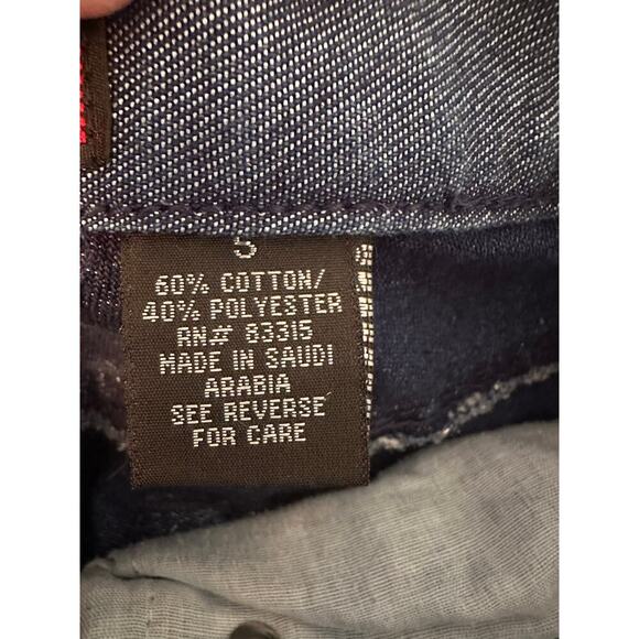 Y2K Lazer Jeans Women’s Size 5 Dark Wash Bootcut Denim 90s Streetwear Vibes - Picture 5 of 6